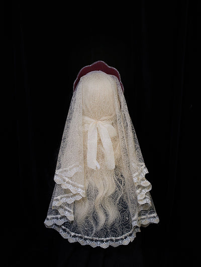 Alice Girl~Multicolor Lolita Crown With Veil~Girl Anniversary Accessory   