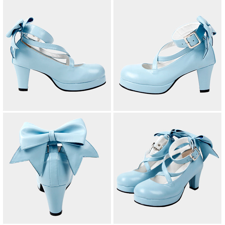 Angelic imprint~Elegant Lolita Shoes Princess Bowknot Lolita Heels Shoes 4178:15427