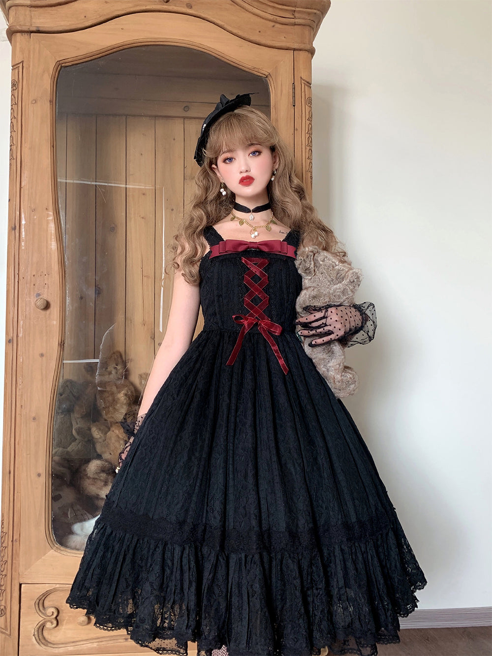 Miss Point - Woody Rose - Retro Classic Lolita JSK XS Black