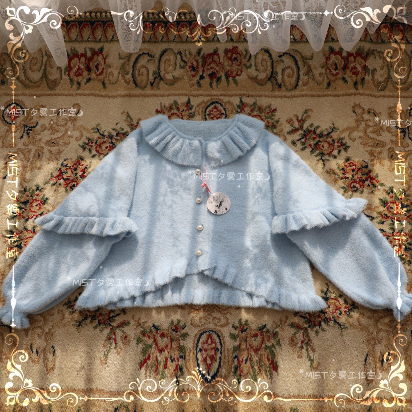 MIST~Small Ointment~Sweet Lolita Thick Sweater Coat Puff Sleeve 9900:113798