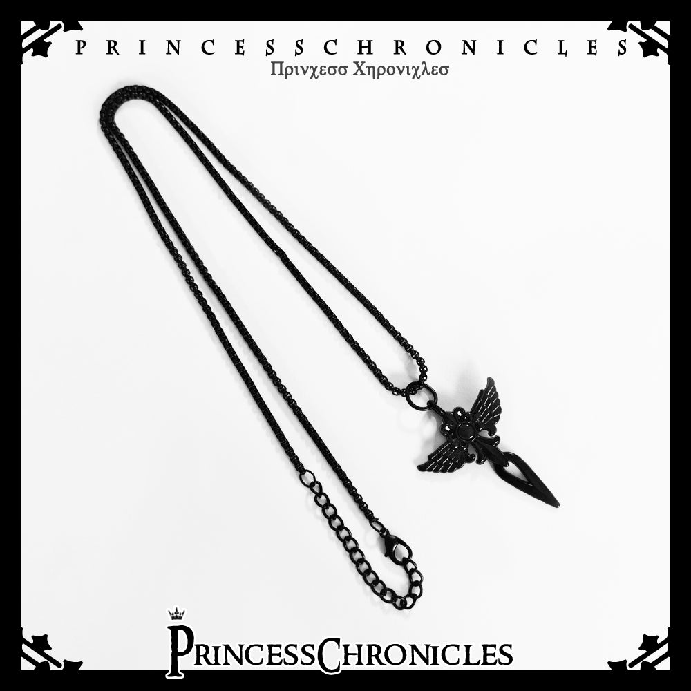 Princess Chronicles~Retro Gothic Black Necklace necklace only  