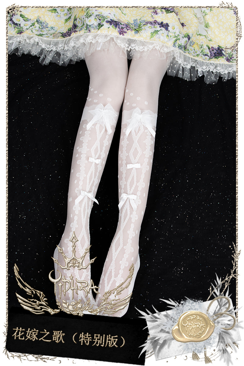 Yidhra~Sweet Lolita Black and White Summer Pantyhose 2470:36223