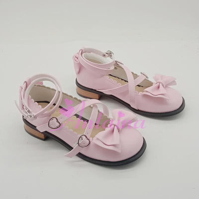 Antaina~ Japanese Style Lolita Tea Party Shoes Size 46-49 matte pink-low heel 2.5cm 46 