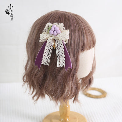 Xiaogui - Grapery Lolita Earring Necklace Lolita Accessory No.14 grape brooch(fish mouth)