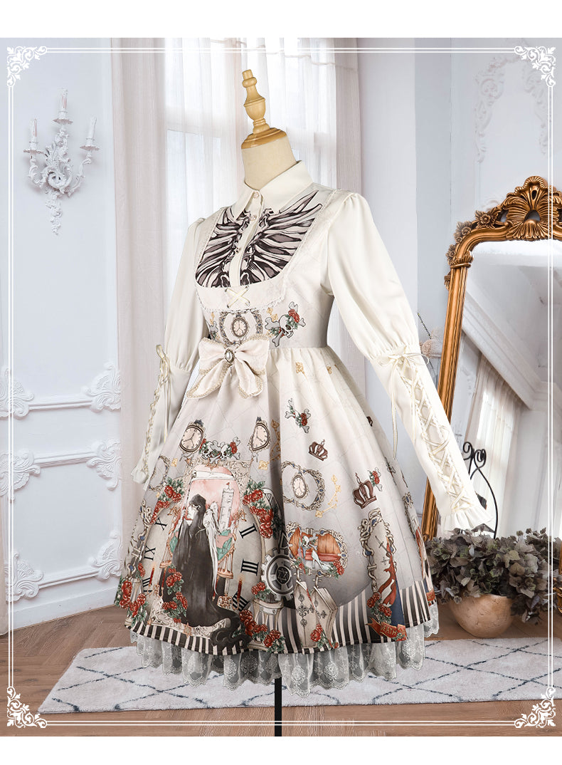 YingLuoFu - Black Fairytale - Gothic Twins Lolita JSK