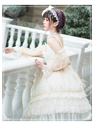YingLuoFu~Star Night~Classic Lolita JSK Dress Retro Luxurious Lolita Dress   