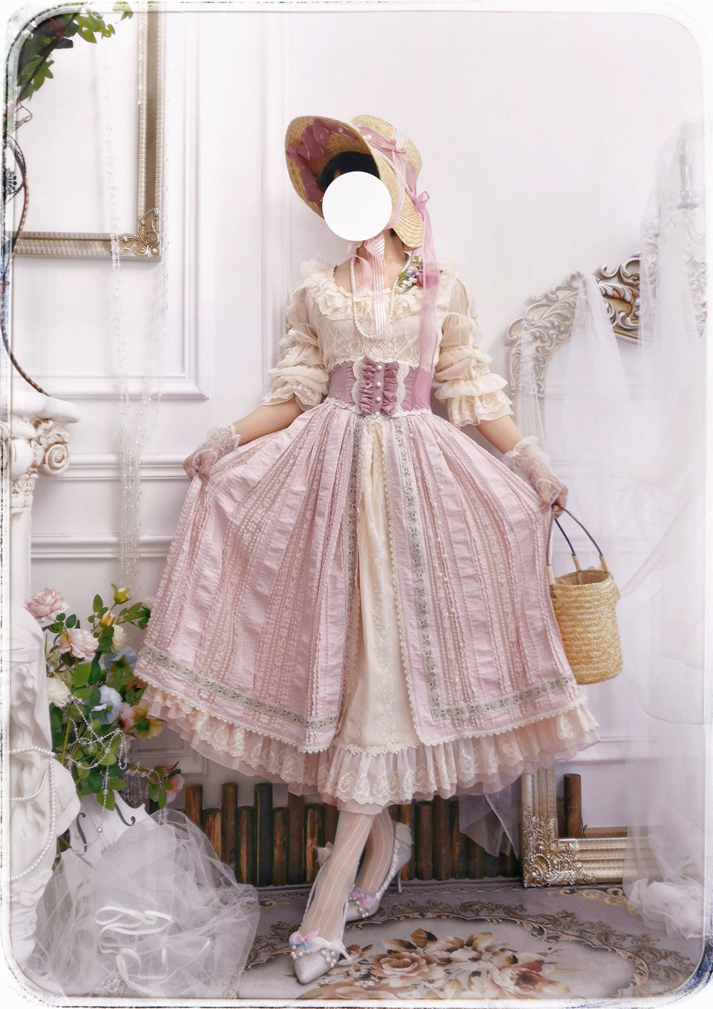 Miss Point - The Sally Gardens - Fish Bone High Waist Lolita Skirt