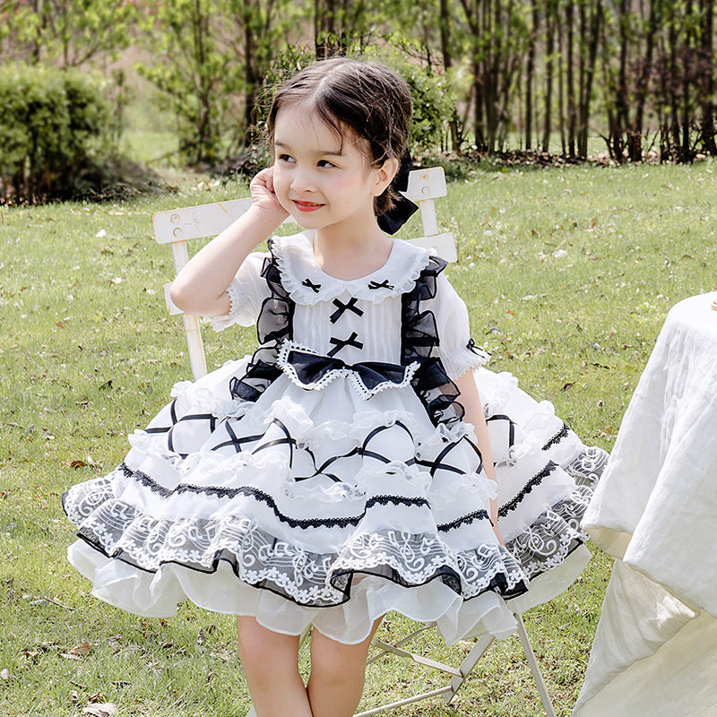 ZIIVAXXY Lolita~Summer Kid Lolita Short Sleeve Dress white 100cm 