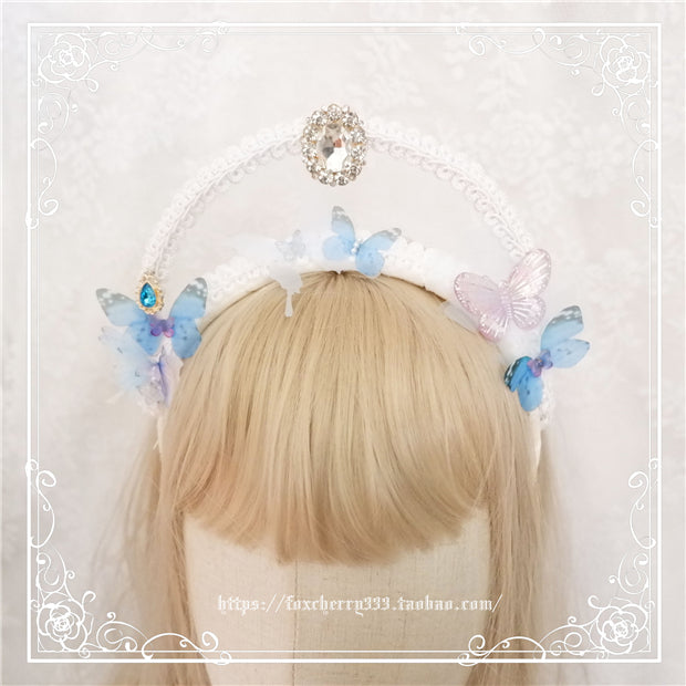Fox Cherry - Gothic Lolita Butterfly Vintage Gauze Headdress