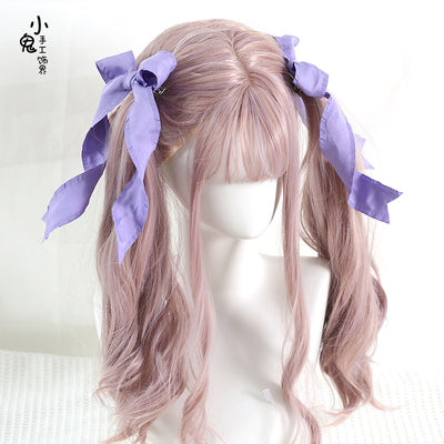 Xiaogui - Cosplay Double Ponytail Spiral Lolita Hair Clips taro purple (pair)