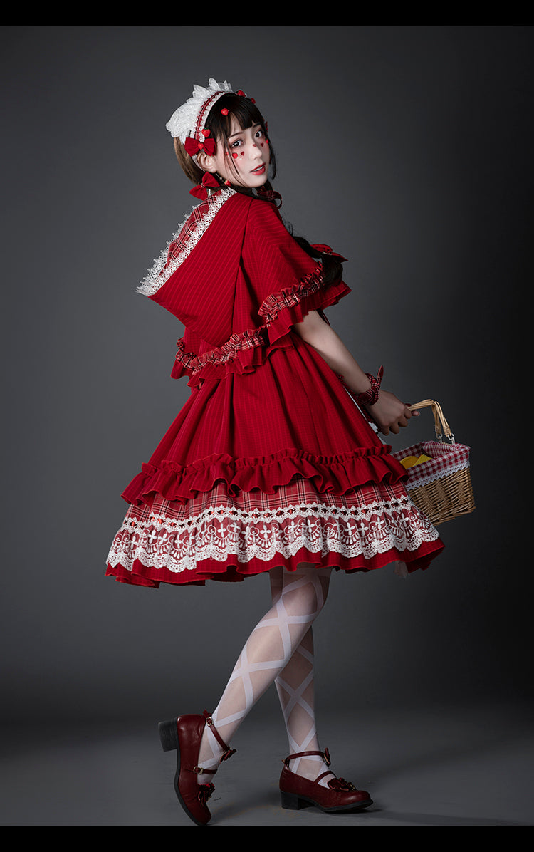 Youruipai - Little Red Riding Hood - Lolita Triangle Scarf