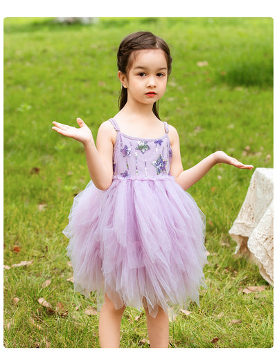 Sweet Kid Lolita Purple Princess Ballet Mesh JSK   