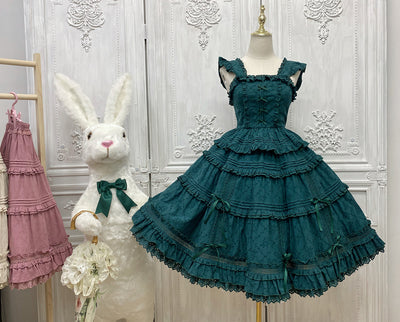 Little Dipper~Gone with the Wind~Tiered Ruffle Sweet Lolita SK Multicolors   