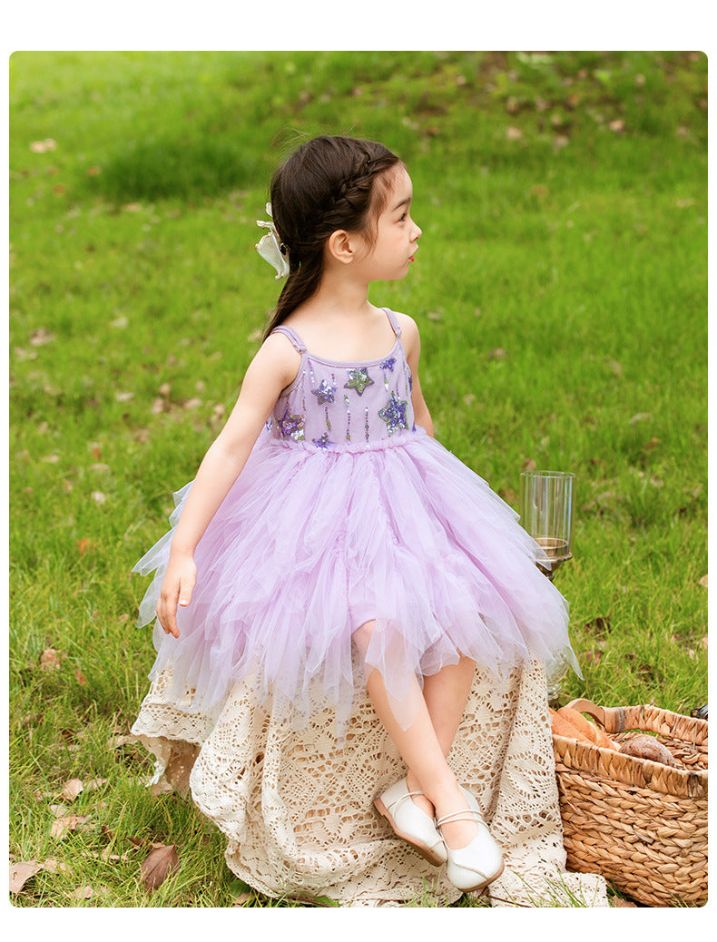 Sweet Kid Lolita Purple Princess Ballet Mesh JSK 100cm purple 