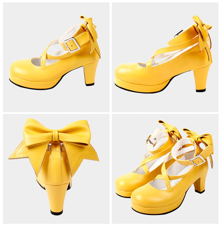 Angelic imprint~Elegant Lolita Shoes Princess Bowknot Lolita Heels Shoes 4178:15435