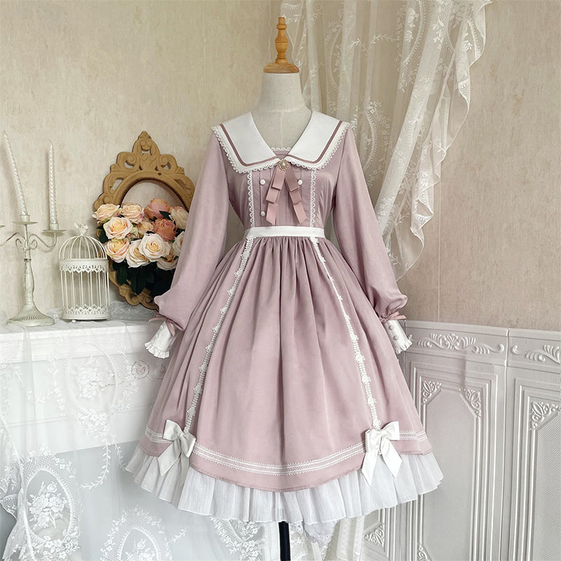 Princess Lolita Long Sleeve Pink Dress – 42Lolita