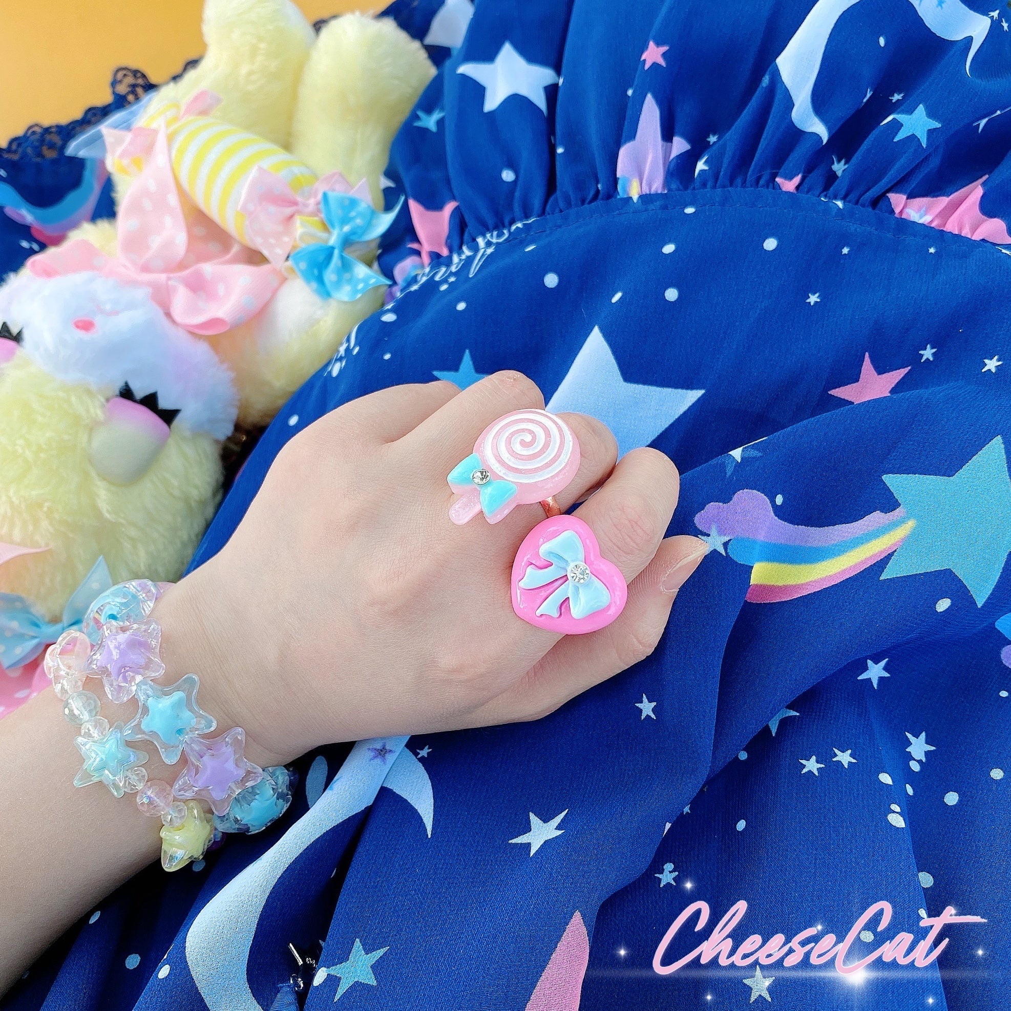 Cheese Cat - Buling Crystal Summer LolitaSweet Bracelet