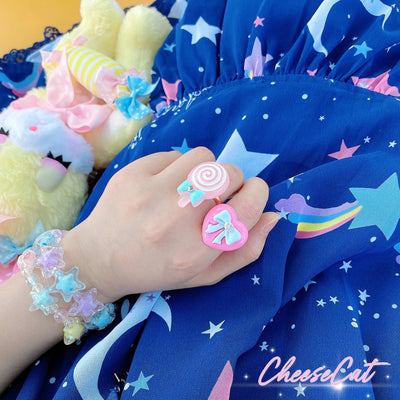 (Buyforme)Cheese Cat~Buling Crystal Summer LolitaSweet Bracelet   