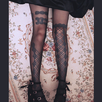 Ruby Rabbit - 20D Velvelt Lolita Tights Collection One Size (Suitable for height 59.1"-70.9") honey black