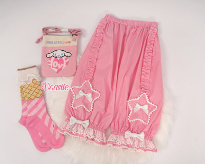 (Buyforme)Vcastle~Star Jar~Cute Lolita Pumpkin Bloomers S dark pink long version  