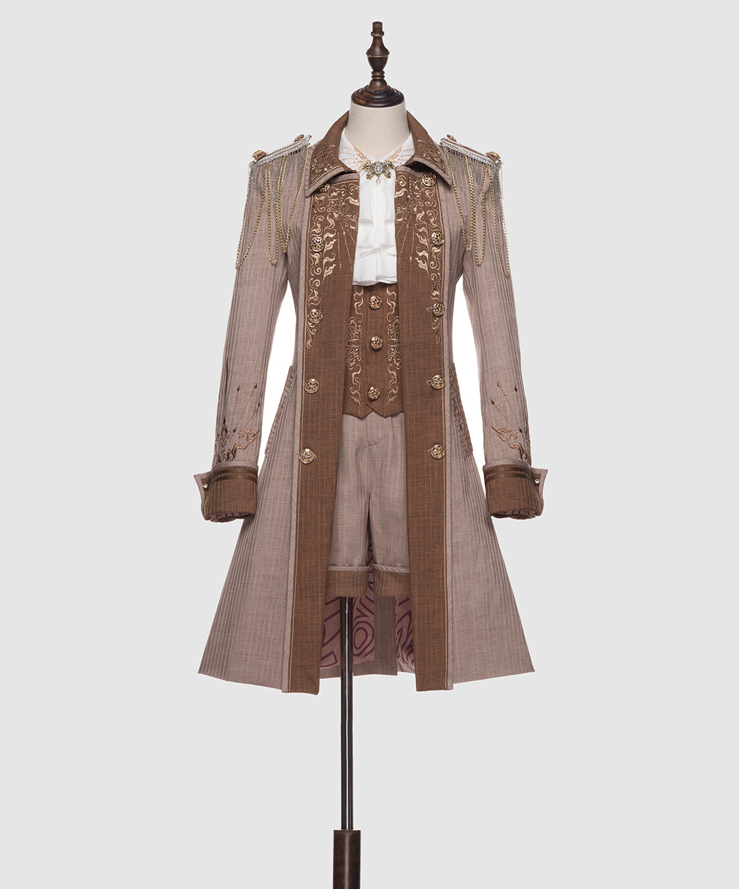 Youpairui - Sheffield - British Military Ouji Lolita Long Coat Full Set S a pair of shoulder epaulet only (One Size)