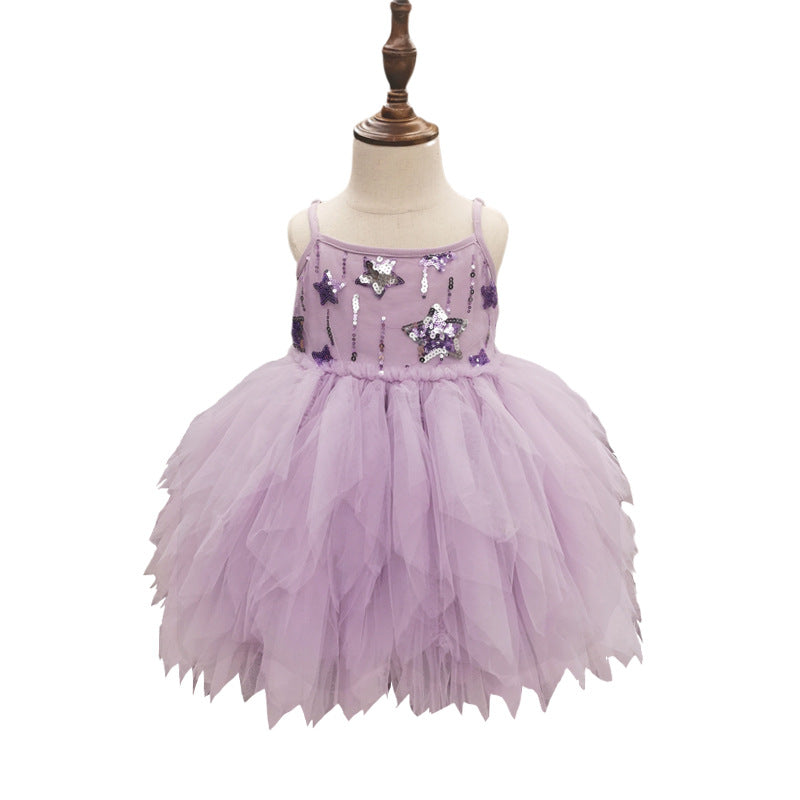 Sweet Kid Lolita Purple Princess Ballet Mesh JSK 140cm purple 