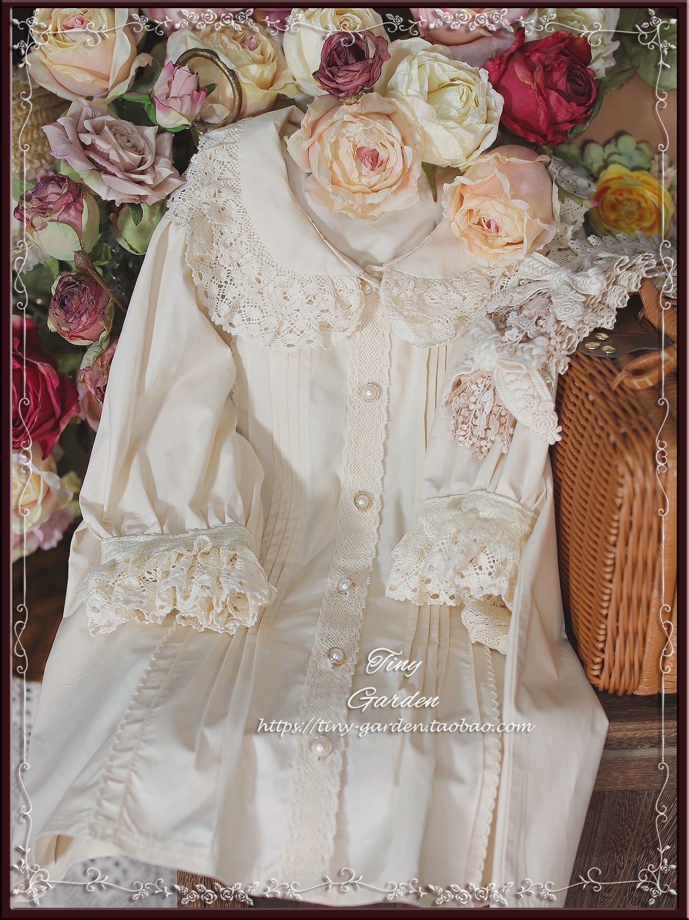 (BuyForMe) Tiny Garden~Antique Doll~Kawaii Cotton Lolita Blouse S apricot 