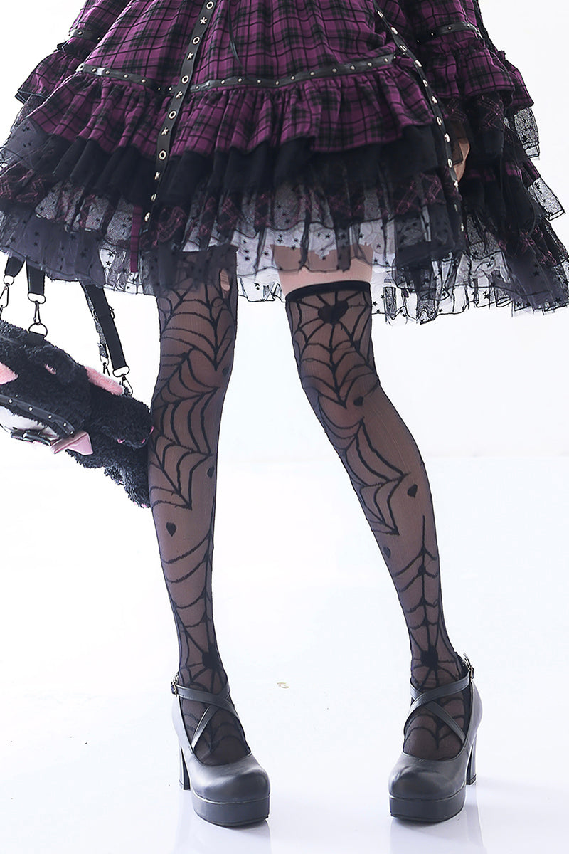 Roji roji - Gothic Lolita Glass Yarn Knee Socks