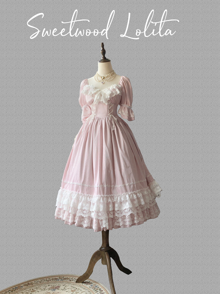 Sweet Wood - CLA Vintage French Lolita OP Dress 3802:20925