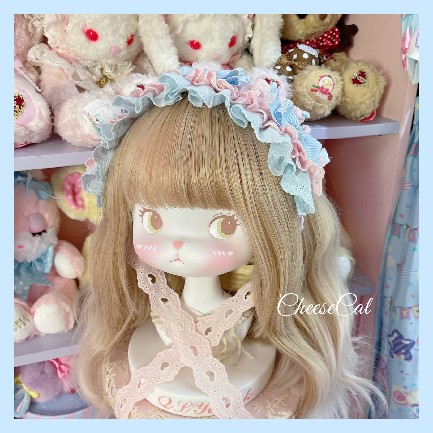 (Buyforme) Cheese Cat~Doll Lullaby Tabby Cat Cotton Lolita Headdress   