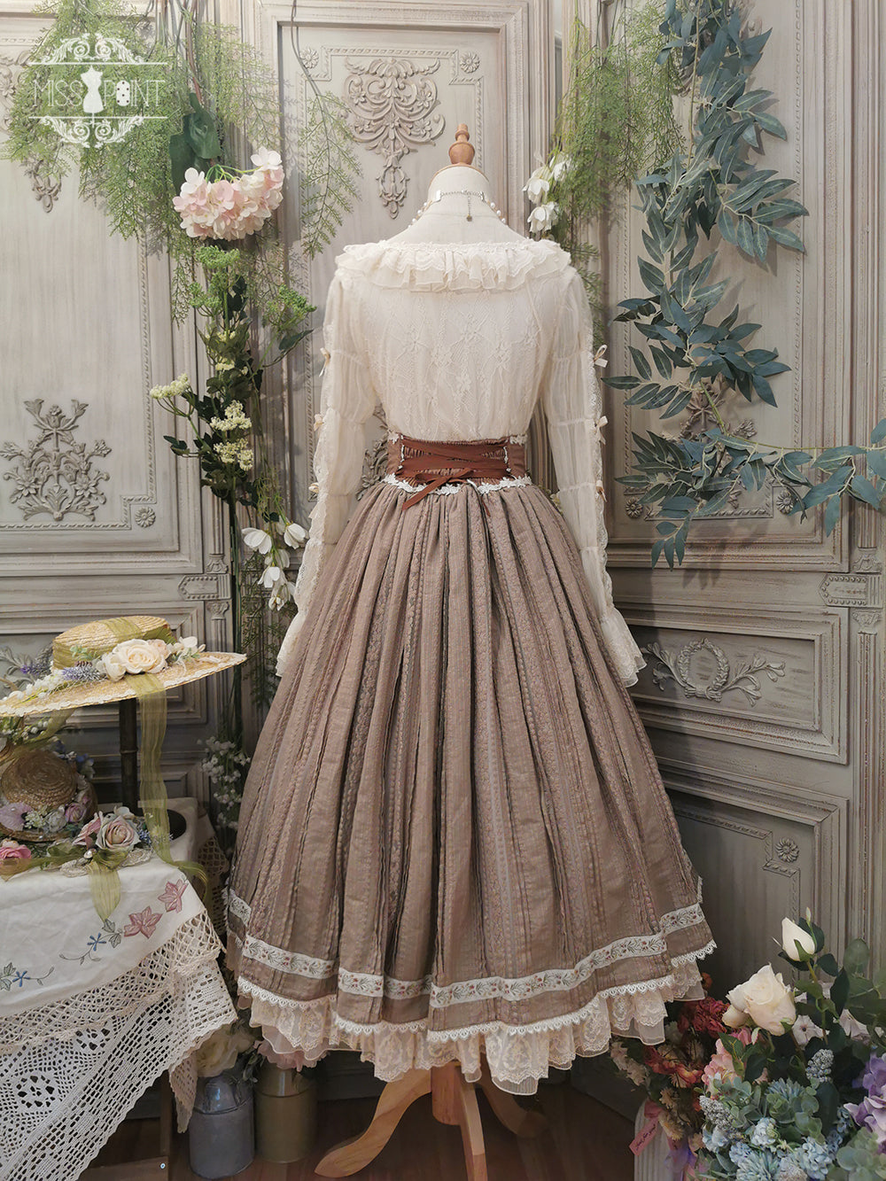 Miss Point~The Sally Gardens~Fish Bone High Waist Lolita Skirt 8492:91176
