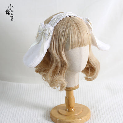 Xiaogui - Sweet Lolita Rabbit Ear KC Headband milk white
