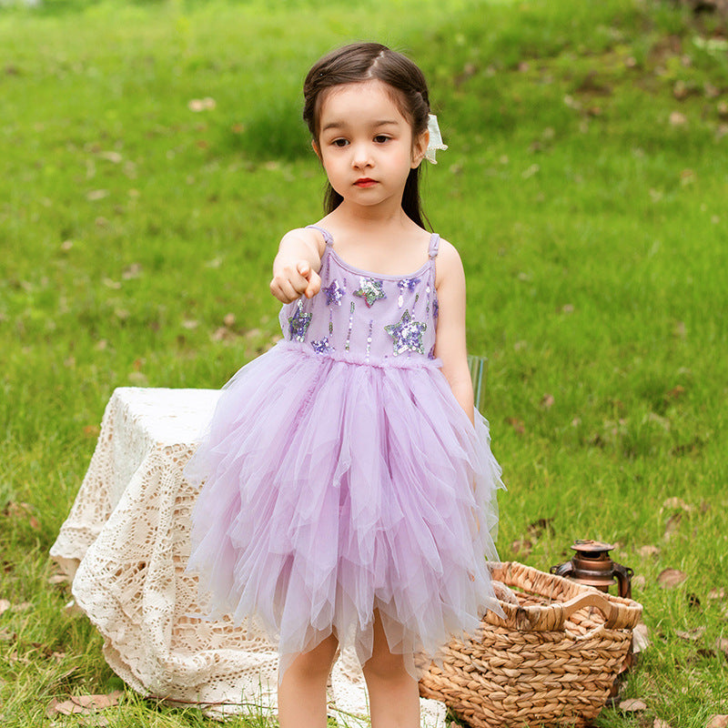 Sweet Kid Lolita Purple Princess Ballet Mesh JSK 130cm purple 