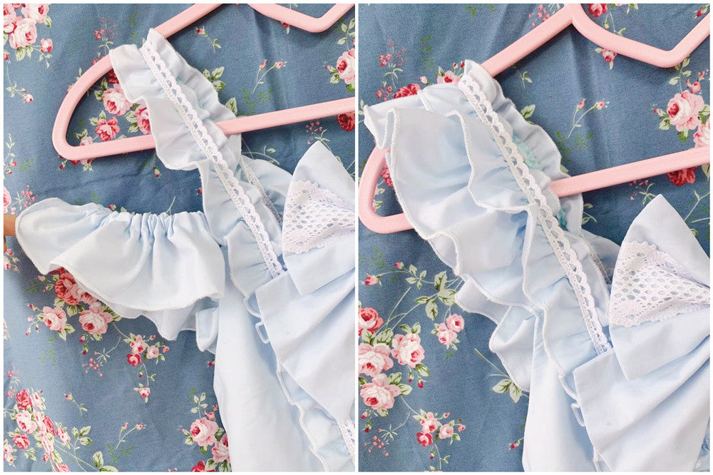 Ilovexiaolu - Princess Tata Kawaii Solid Color Lolita JSK