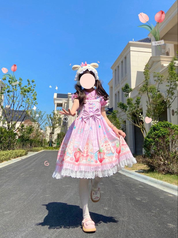 Night Never Sleeps - Kawaii Lolita Printed JSK Dress