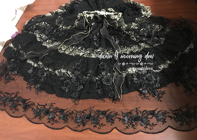 (Buyforme)Dawn and Morning~Flower Wedding Lolita Accessories Headdress Set (tail) 7812:87230