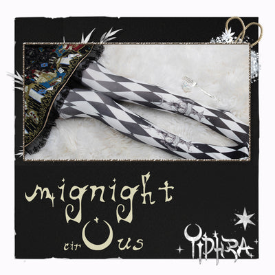 Yidhra - Midnight Circus - Argyle Digital Print Lolita Tights One Size polar day - rhombus pattern tights