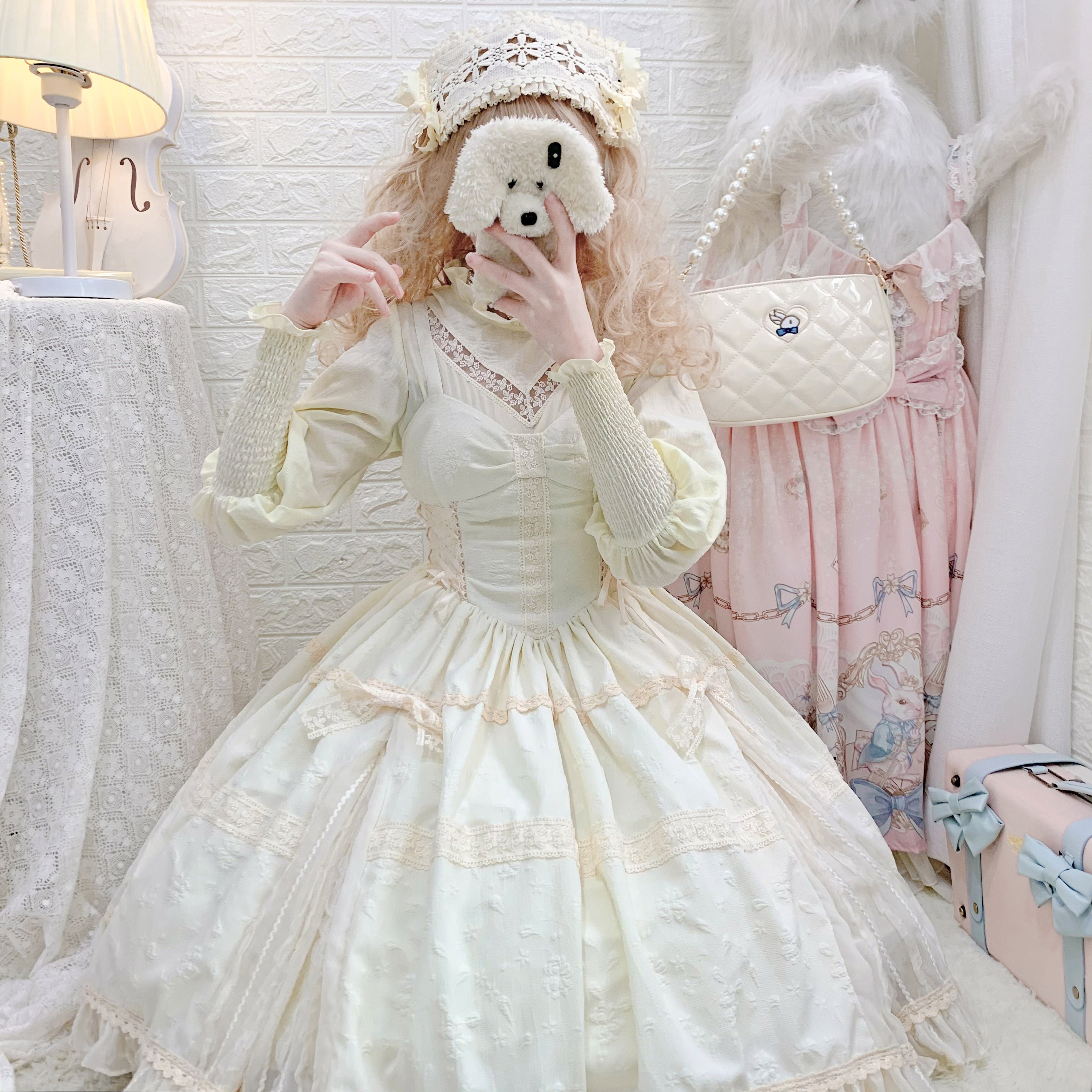 (Buyforme)White Tea Story~Elegant Black and White Lolita JSK and Blouse 13994:174820