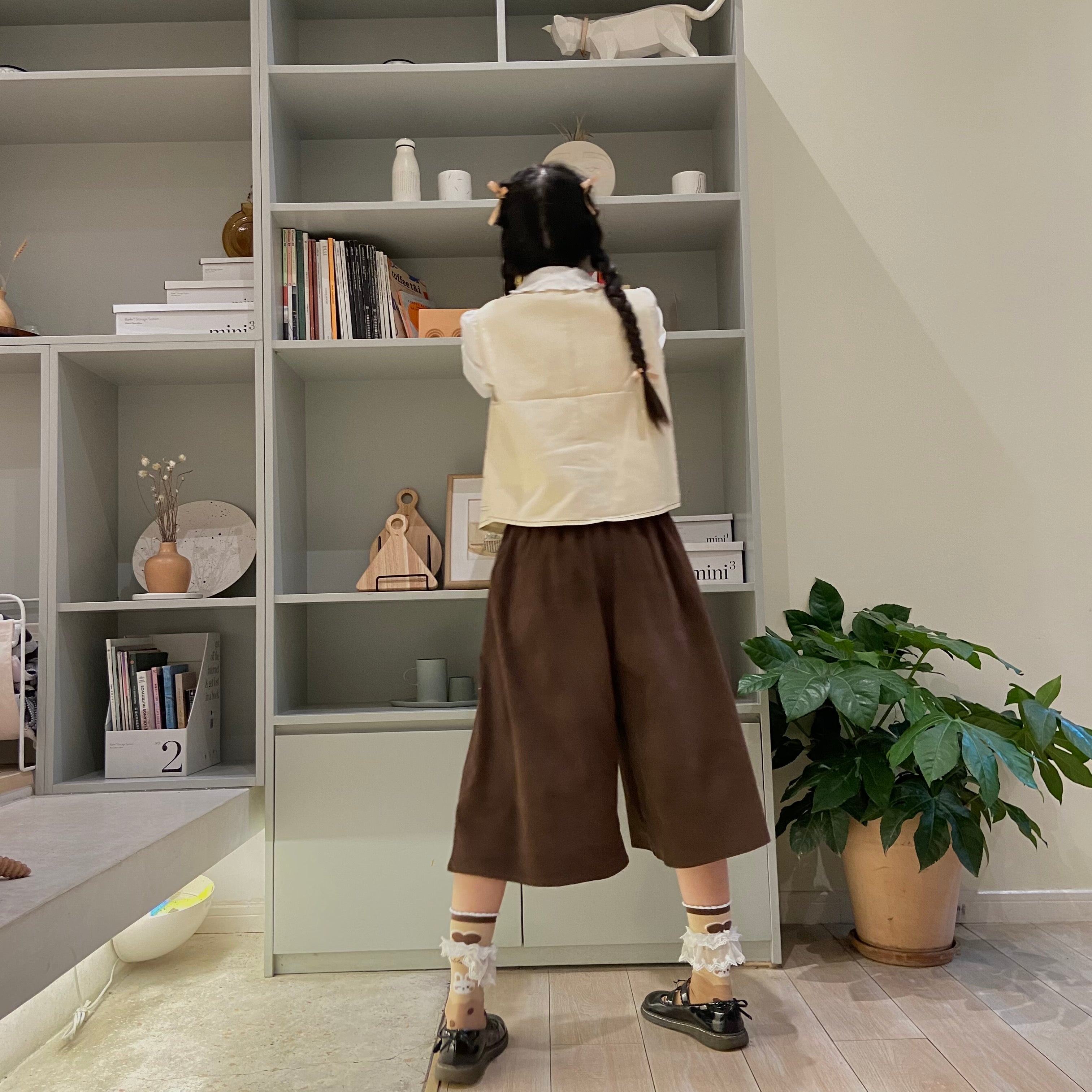 YuanSu - Vintage Loose Lolita Corduroy Pants