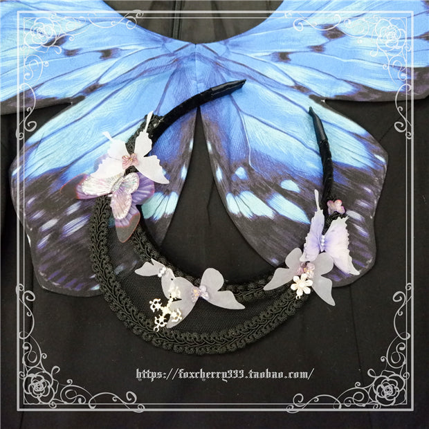Fox Cherry - Gothic Lolita Butterfly Vintage Gauze Headdress
