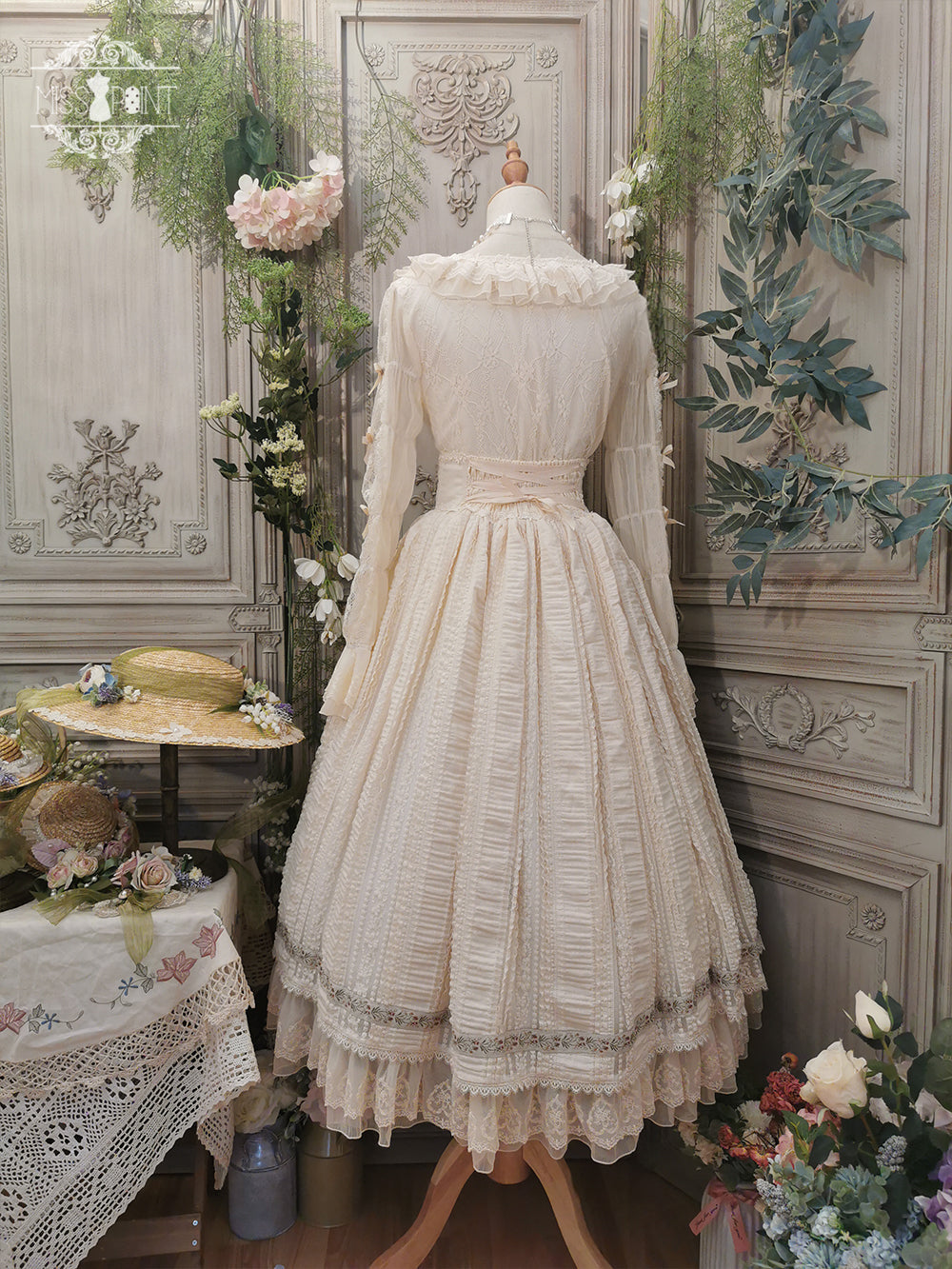 Miss Point~The Sally Gardens~Fish Bone High Waist Lolita Skirt 8492:91162