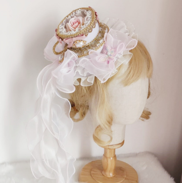 Day Dream - Rococo Style Romantic Lolita Cup-shape Hat pink