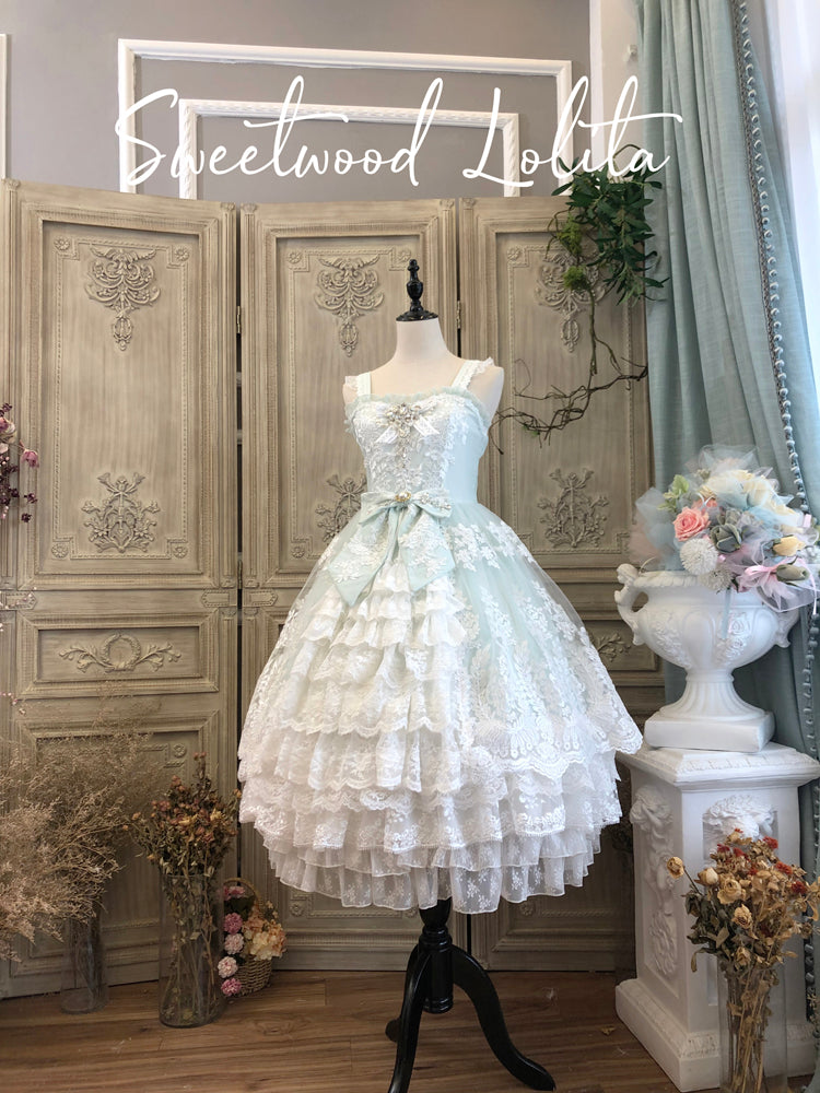 Sweet Wood - Secret Garden In Midsummer - Elegant Lolita Bridal JSK (green / 2XL L M S XL) 7694:84470