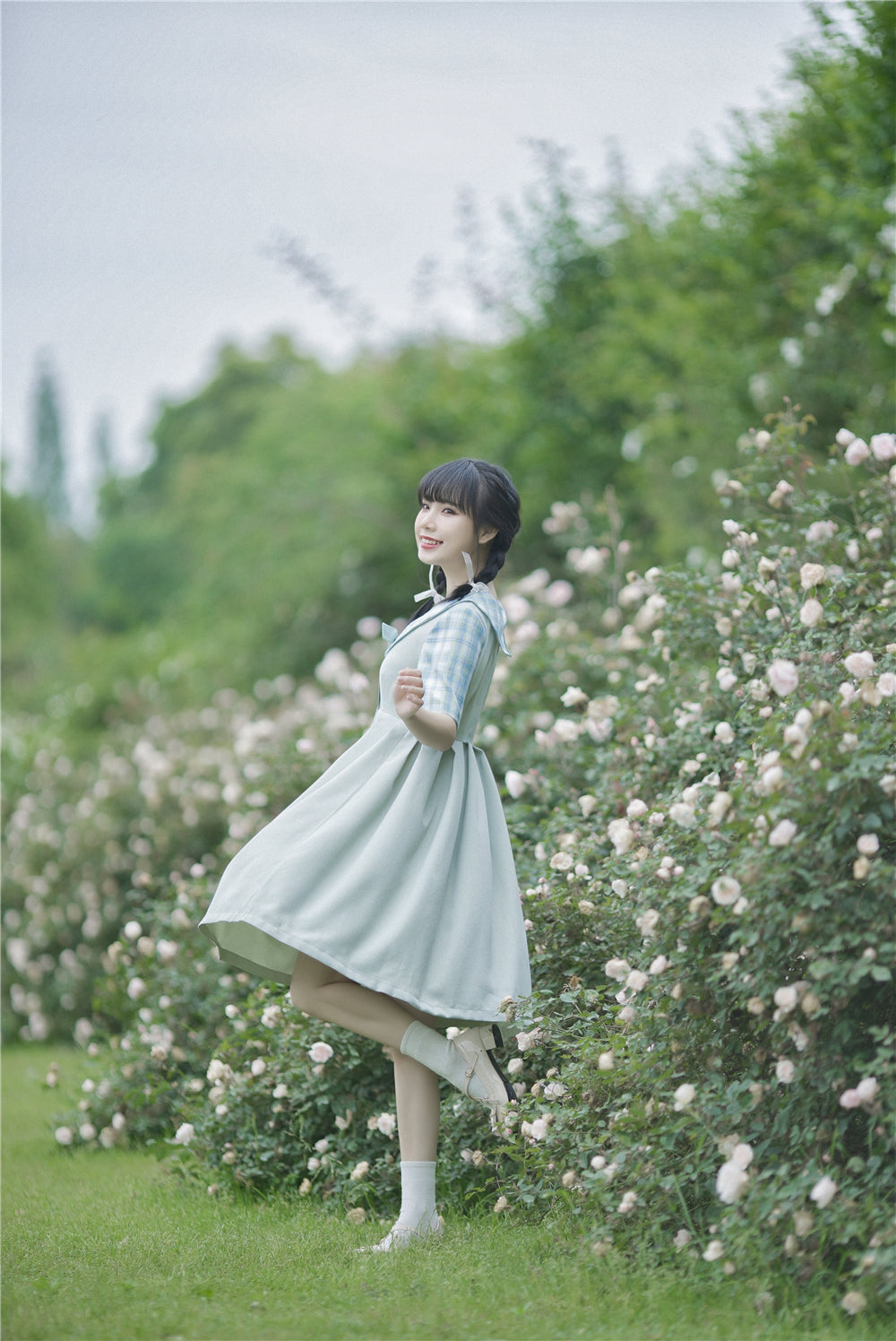 EESSILY~Macaron Waffle~Kawaii Lolita Short Sleeve Summer OP 8314:139768