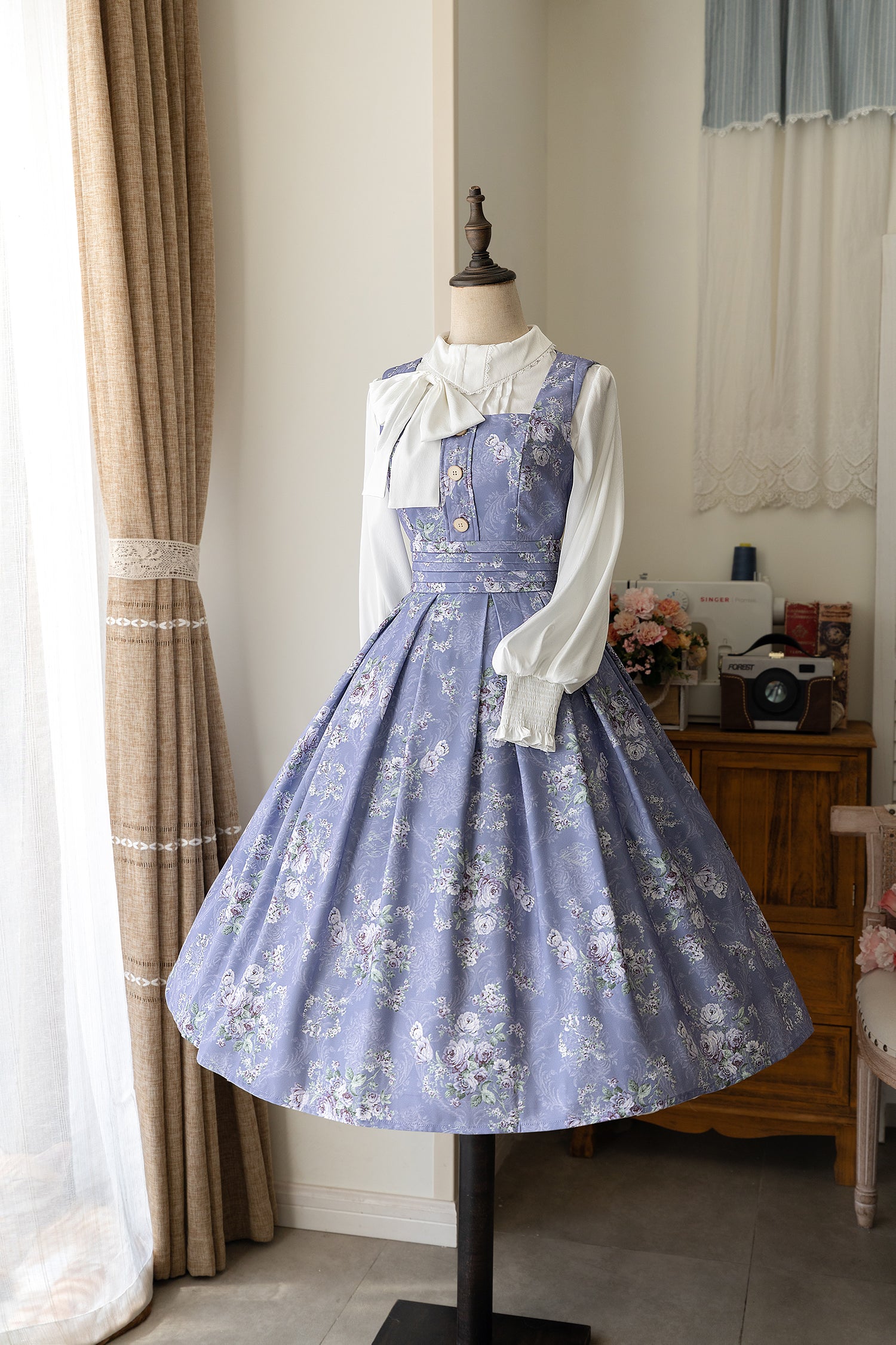 Forest Wardrobe - Basket of the Forest 2.0 - Flower Classic Dress S Small rose JSK In stock