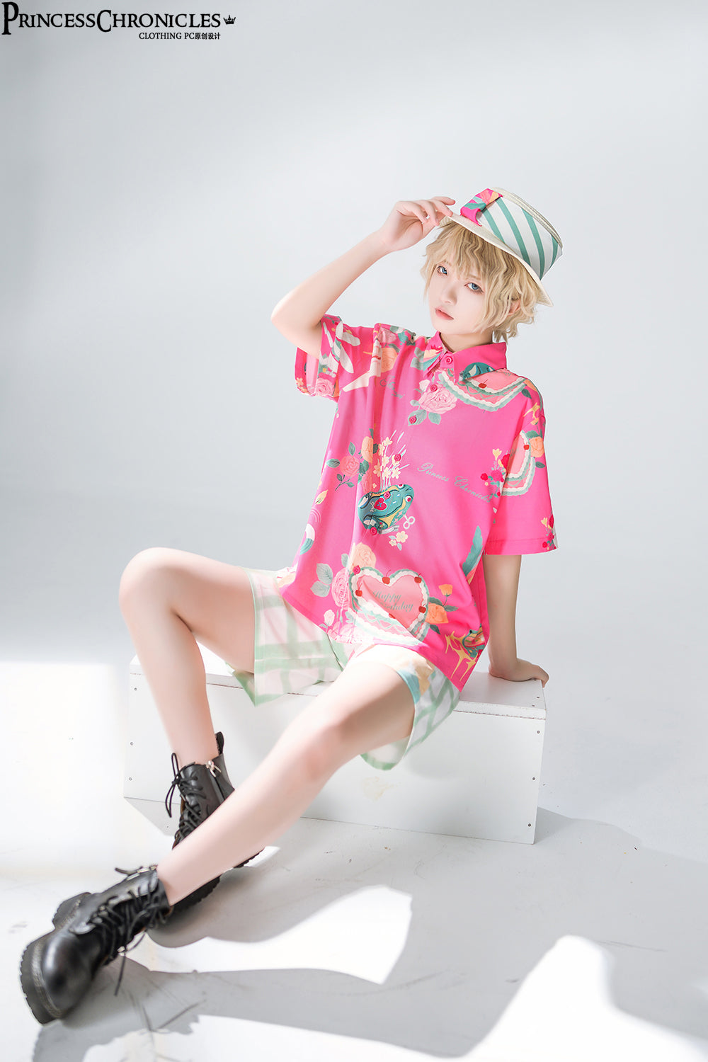 Princess Chronicles~Summer Printed Blouse and Shorts S blouse 