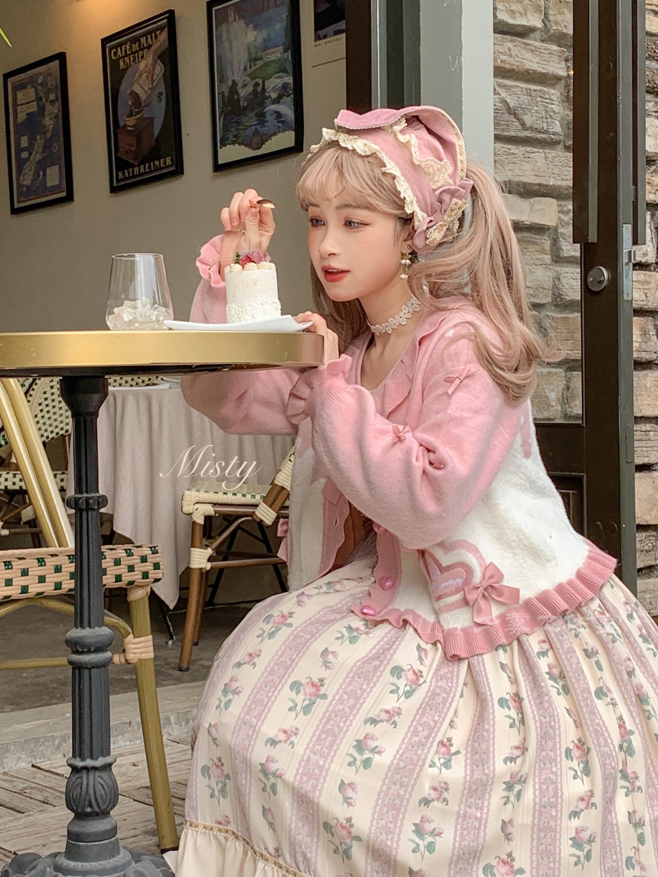 MIST~Beating Heart~Sweet Lolita Thick Sweater Coat Puff Sleeve 9908:114950