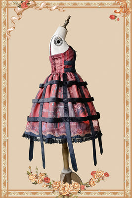 Infanta - Midnight Magic - Gothic Lolita JSK Dress S black and red