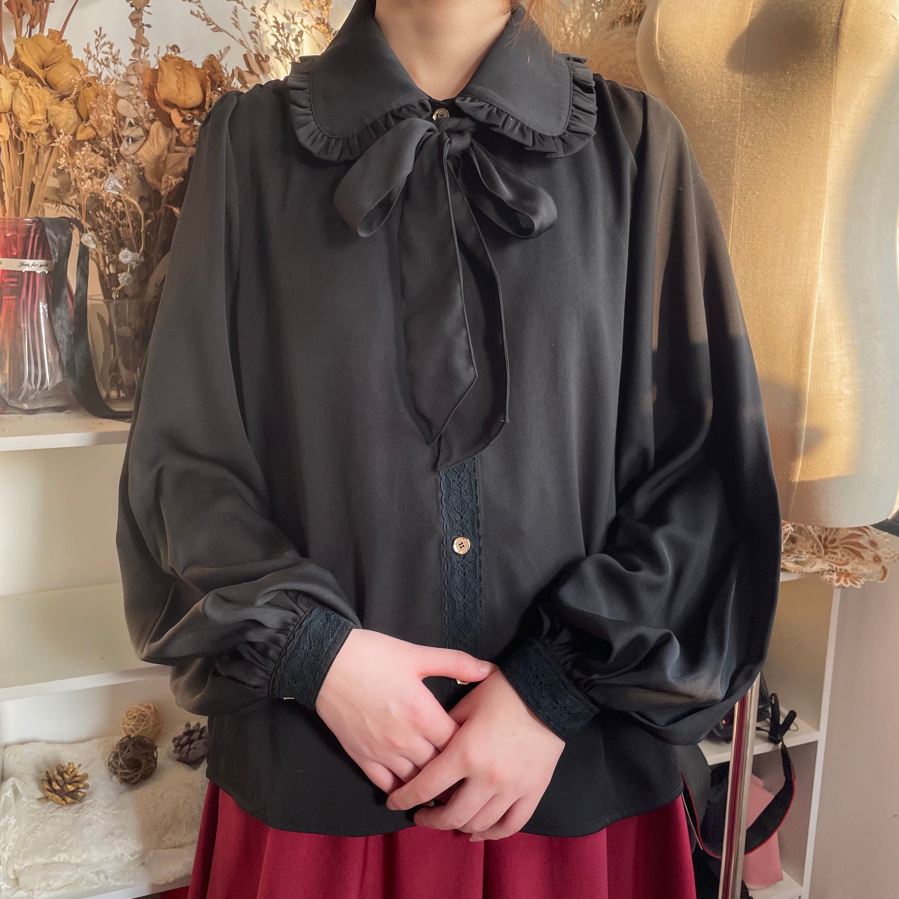 YuanSu - Mayer's Whisper - Vintage Lolita Large Sleeve Blouse 1912:44597