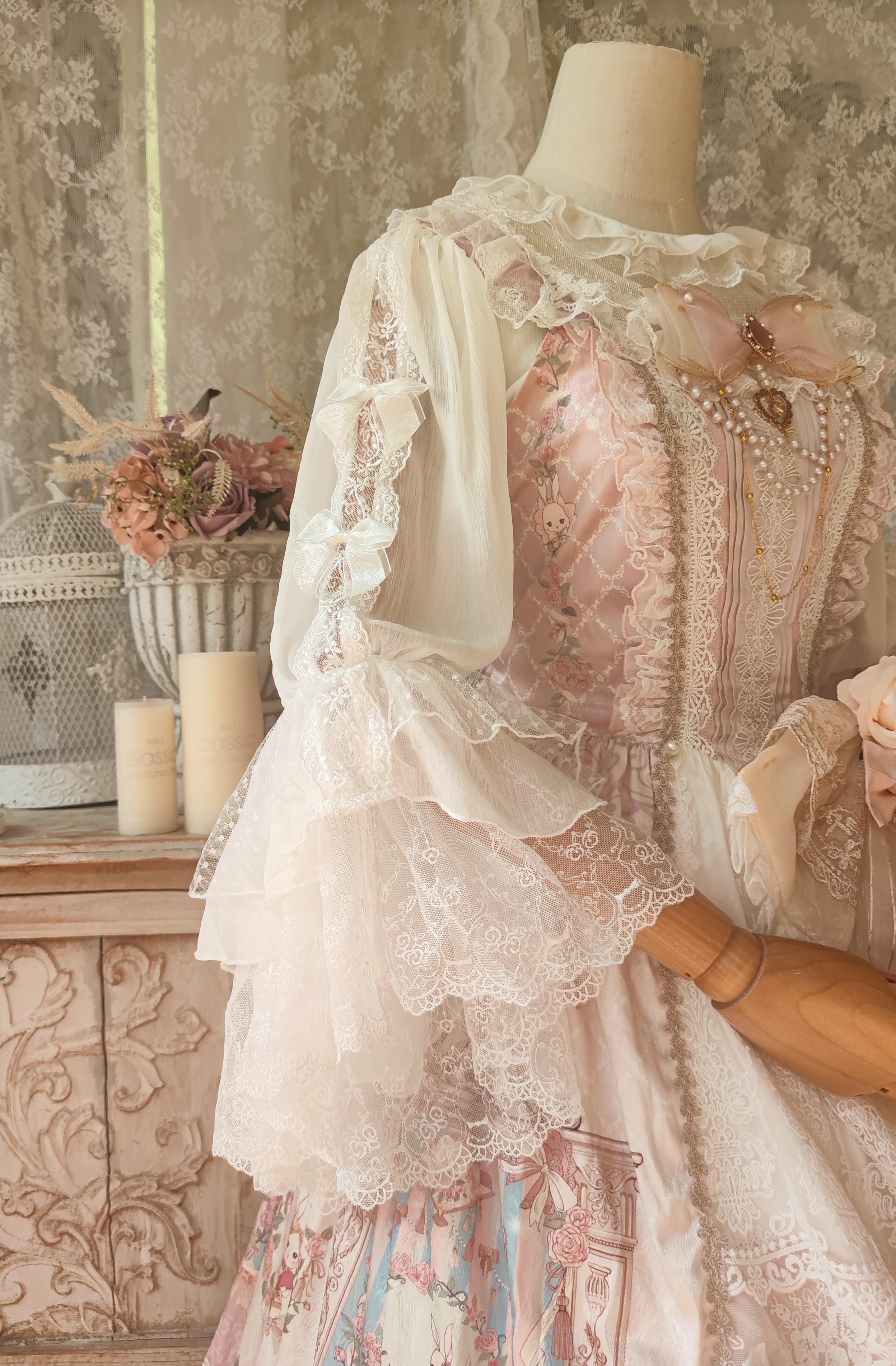 Garden Cat - Princess Sleeve Classic Lolita Blouse